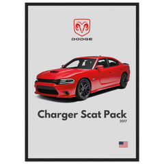 374 Dodge Charger Scat Pack Poster - Minimalist Collection