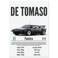470 De Tomaso Pantera Poster - Precision Collection