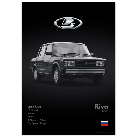 Lada Riva Poster - Monochrome Collection