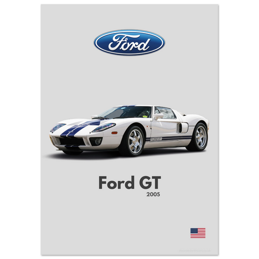 Ford GT Poster - Minimalist Collection