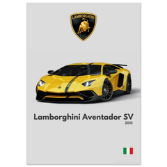 050 Lamborghini Aventador SV Poster - Minimalist Collection