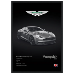 460 Aston Martin Vanquish Poster - Monochrome Collection