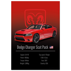 374 Dodge Charger Scat Pack Poster - Accent Collection