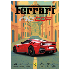 040 Ferrari F12 TDF Poster - Abstract Collection