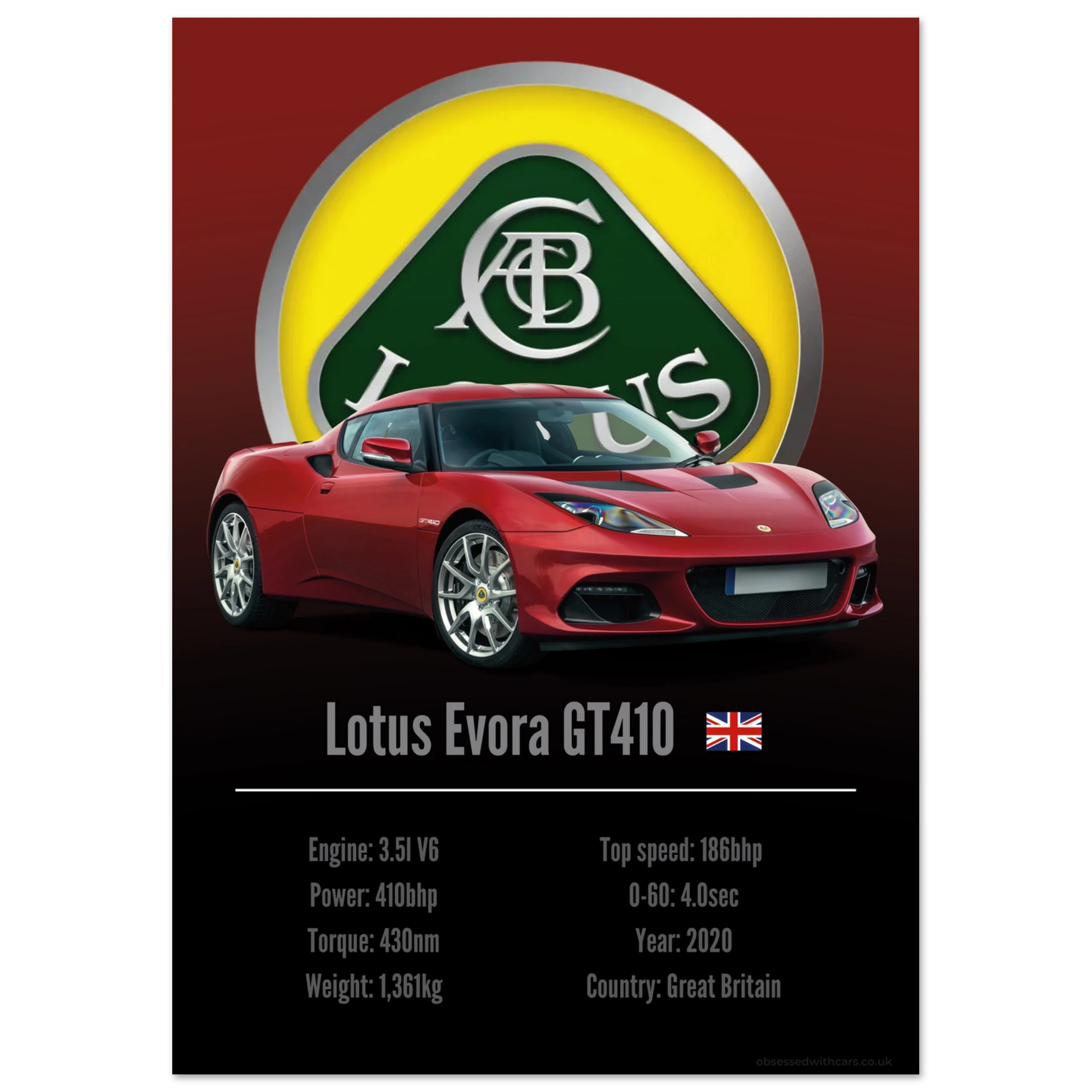 Lotus Evora GT410 Poster - Accent Collection