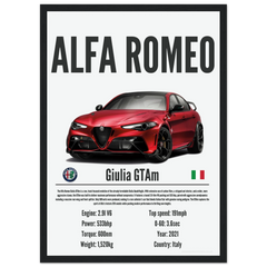 107 Alfa Romeo Giulia GTAm Poster - Precision Collection