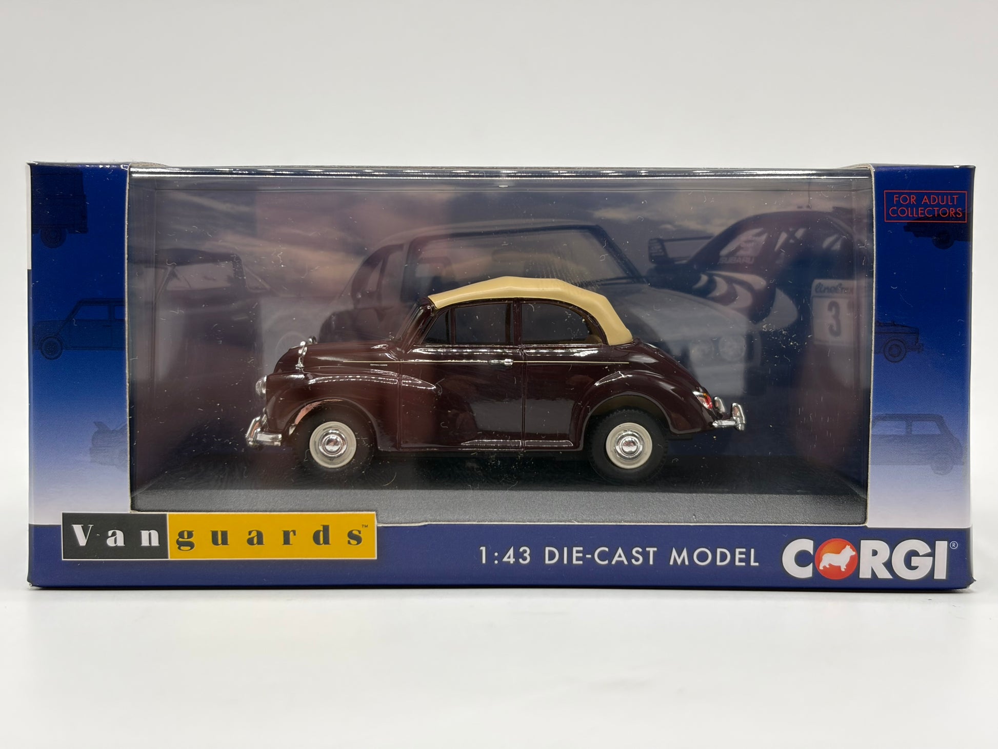 1/43 1969 Morris Minor 1000 Convertible - Maroon B - Corgi Vanguards | Model Car