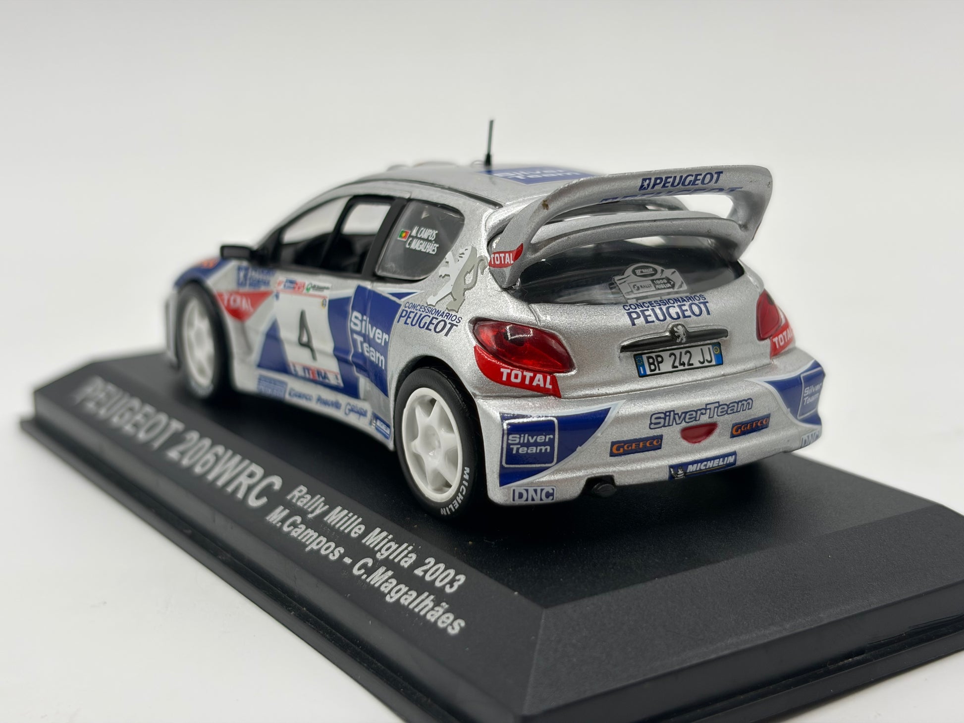 1/43 2003 Peugeot 206 WRC - Rally Mille Miglia - Campos / Magalhaes | Model Rally Car