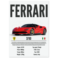 461 Ferrari SF90 Poster - Precision Collection