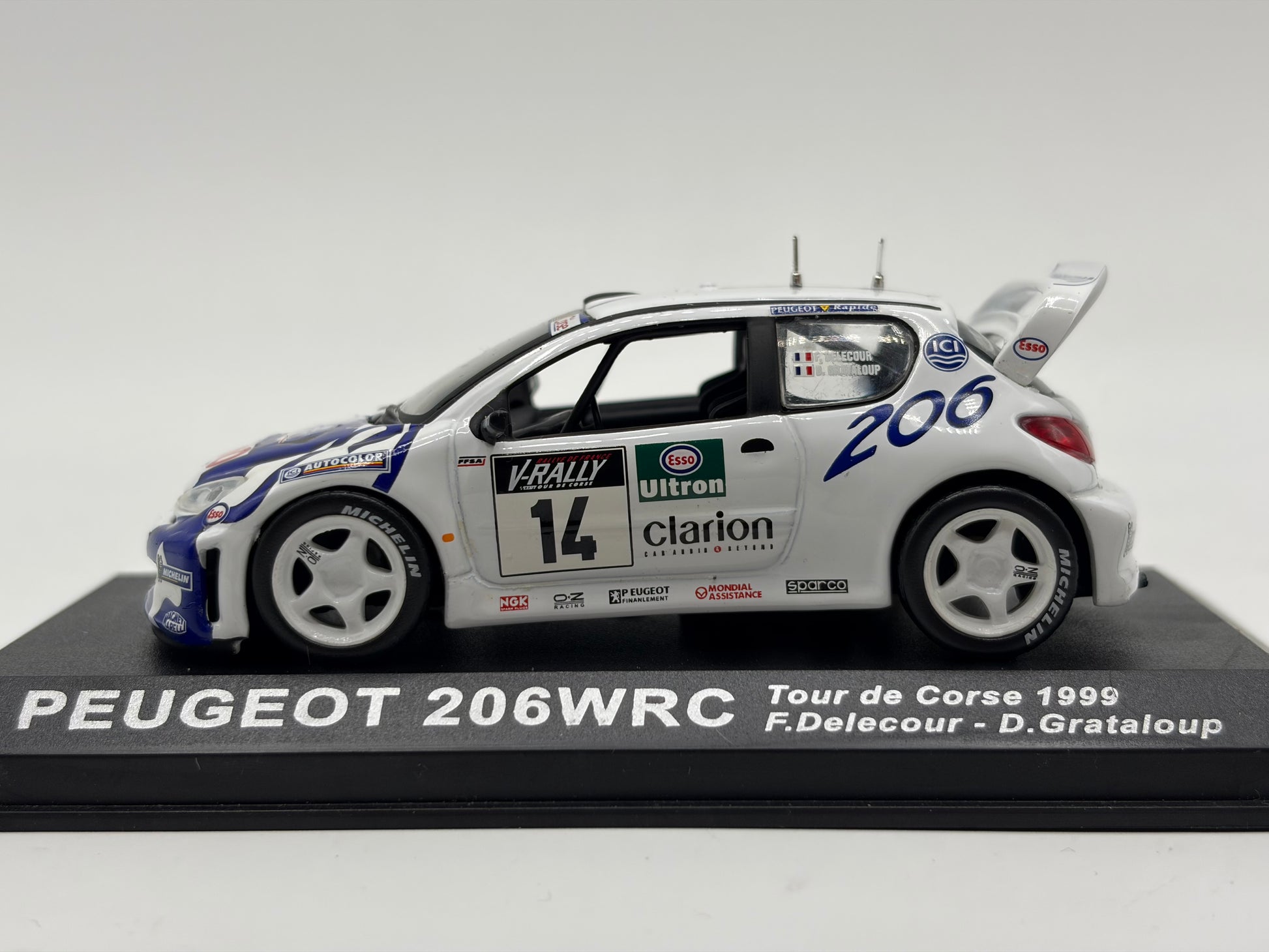 1/43 1999 Peugeot 206 WRC - Tour de Corse - Delecour / Grataloup | Model Rally Car
