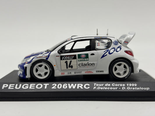 1/43 1999 Peugeot 206 WRC - Tour de Corse - Delecour / Grataloup | Model Rally Car