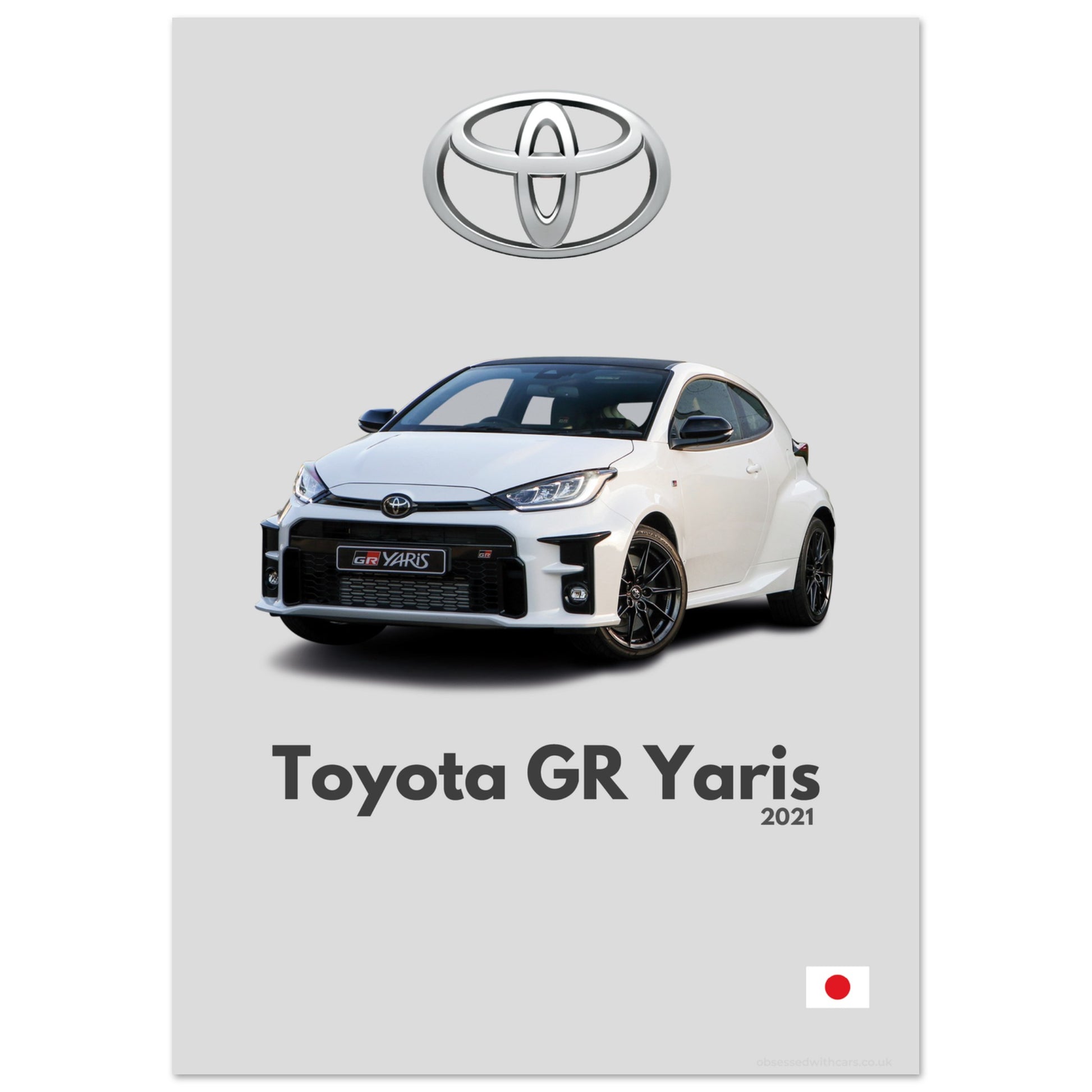 Toyota GR Yaris Poster - Minimalist Collection