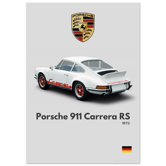 Porsche 911 Carrera Poster - Minimalist Collection