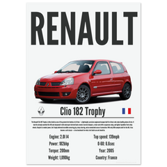 229 Renault Clio 182 Trophy Poster - Precision Collection
