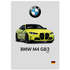 020 BMW M4 G82 Poster - Minimalist Collection