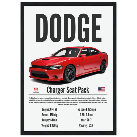 Dodge Charger Scat Pack Poster - Precision Collection