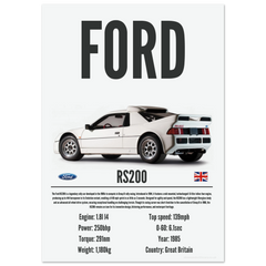 030 Ford RS200 Poster - Precision Collection
