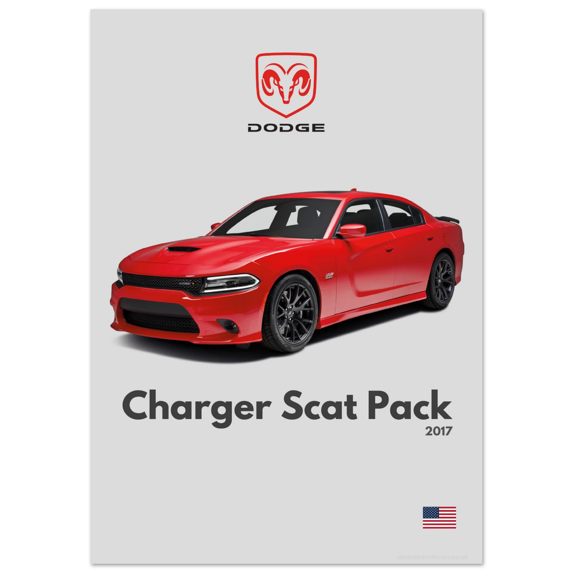 Dodge Charger Scat Pack Poster - Minimalist Collection