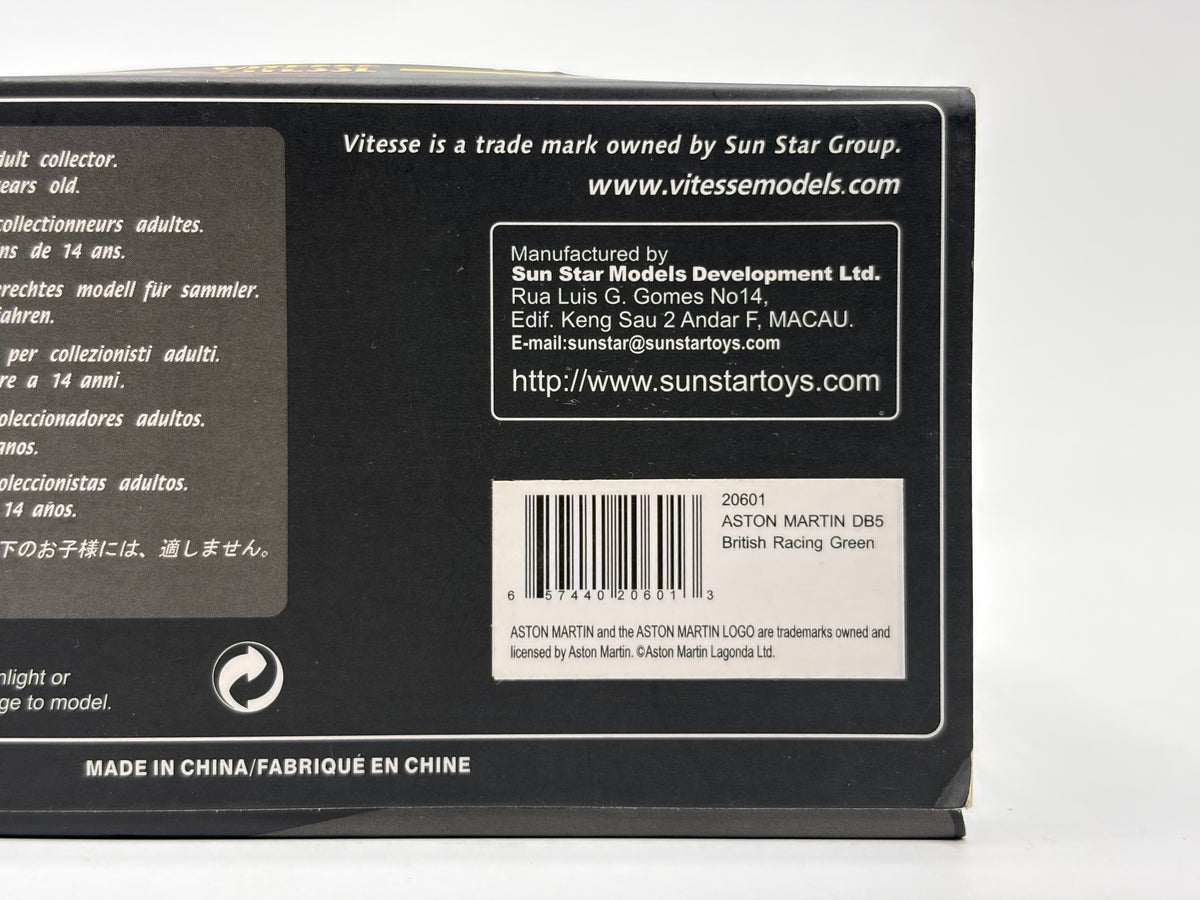 1/43 1965 Aston Martin DB5 - British Racing Green - Vitesse | Model Car