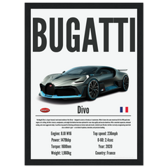 054 Bugatti Divo Poster - Precision Collection
