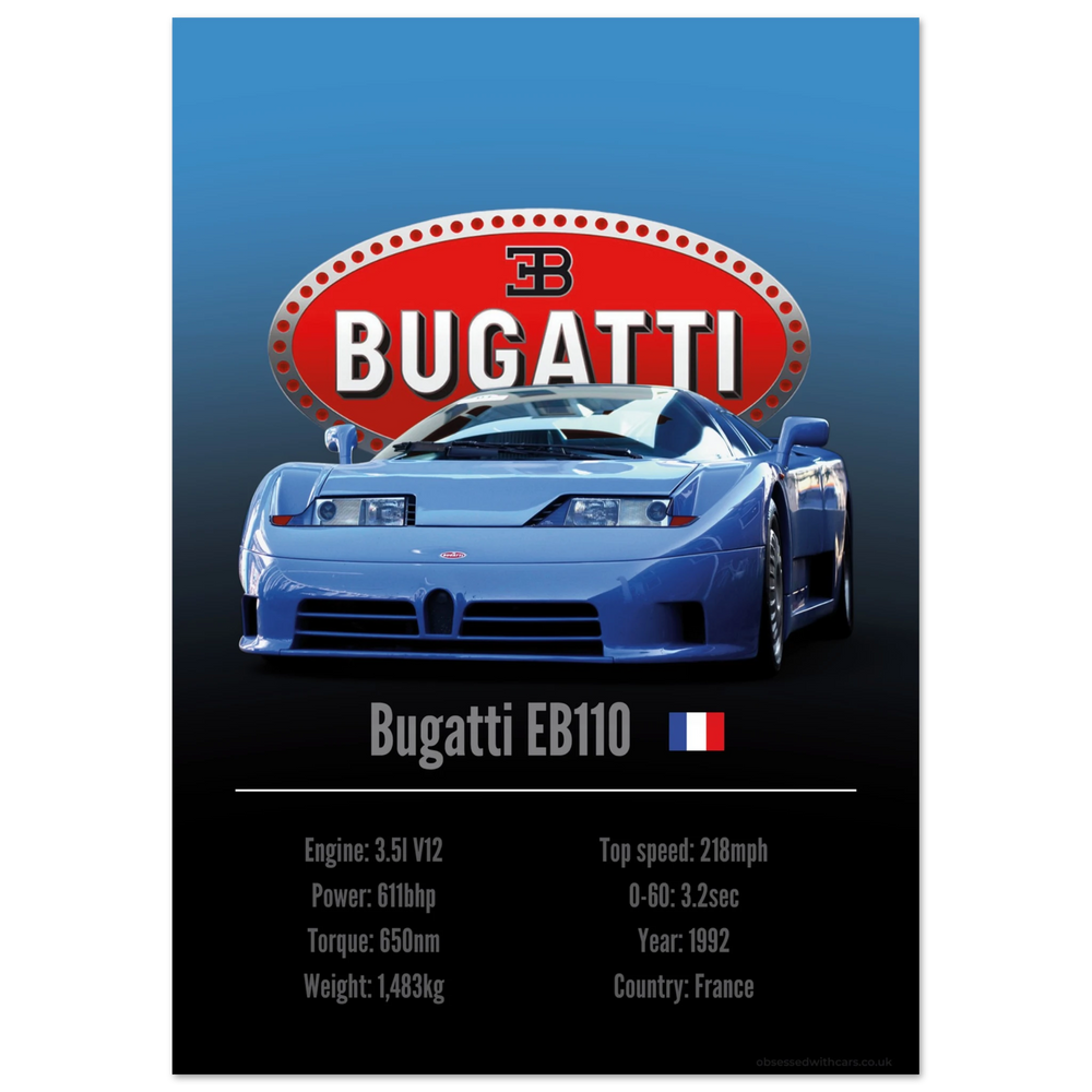 280 Bugatti EB110 Poster - Accent Collection