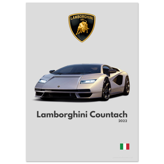 Lamborghini Countach Poster - Minimalist Collection