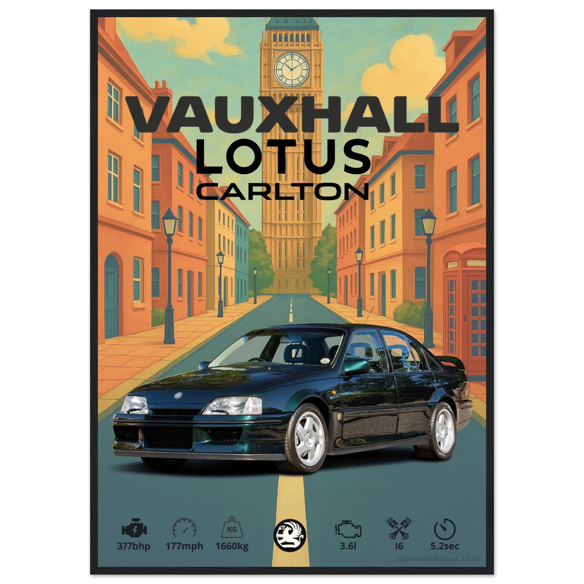 Vauxhall Lotus Carlton Poster - Abstract Collection