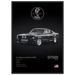 080 Shelby GT500 Poster - Monochrome Collection