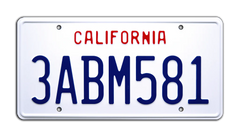 3ABM581 - Pulp Fiction - The Wolf's Acura NSX | License Plate