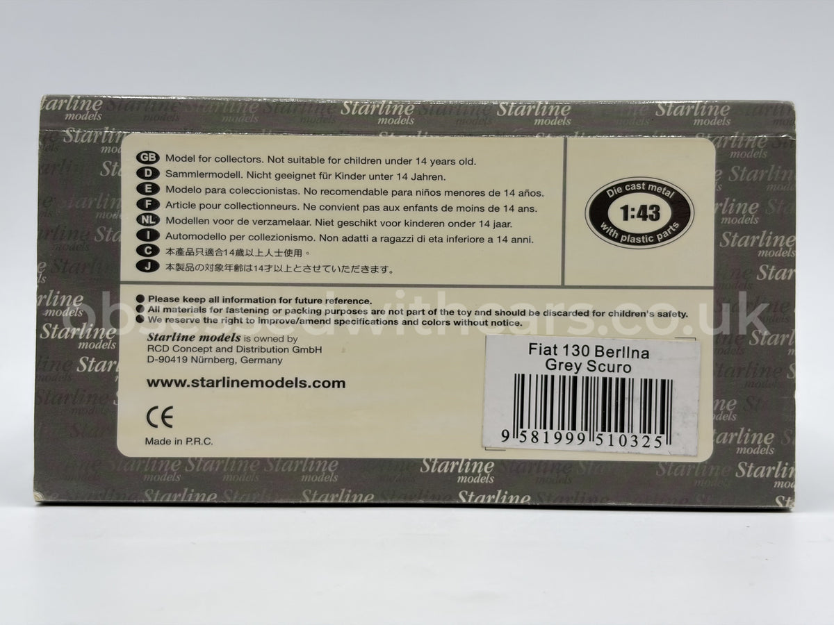 1/43 1969 Fiat 130 Berlina - Grey - Starline Models | Model Car