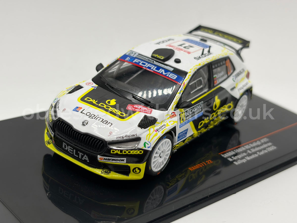 1/43 2025 Skoda Fabia RS Rally2 - Rallye Monte Carlo - Gryazin / Aleksandrov | Model Rally Car