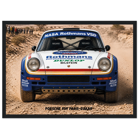 Porsche 959 Paris-Dakar Poster - Rally Legends Collection