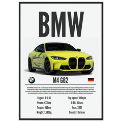 020 BMW M4 G82 Poster - Precision Collection