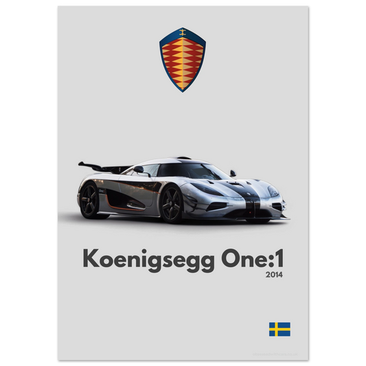 Koenigsegg One1 Poster - Minimalist Collection