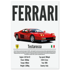 337 Ferrari Testarossa Poster - Precision Collection