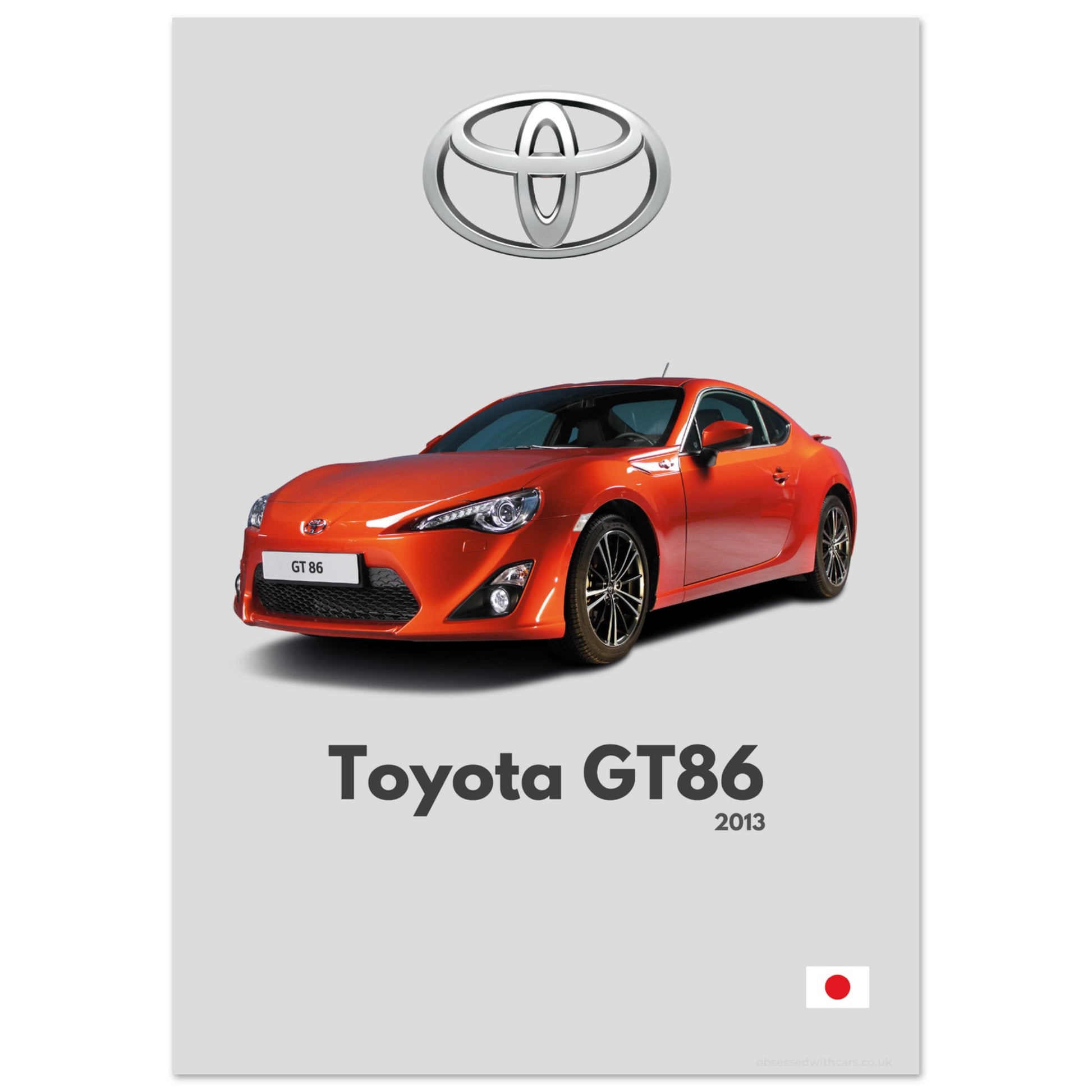Toyota GT86 Poster - Minimalist Collection