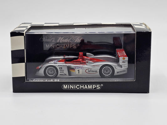 1/43 2002 Audi R8 - Biela / Kristensen / Pirro - Minichamps | Model Le Mans Car