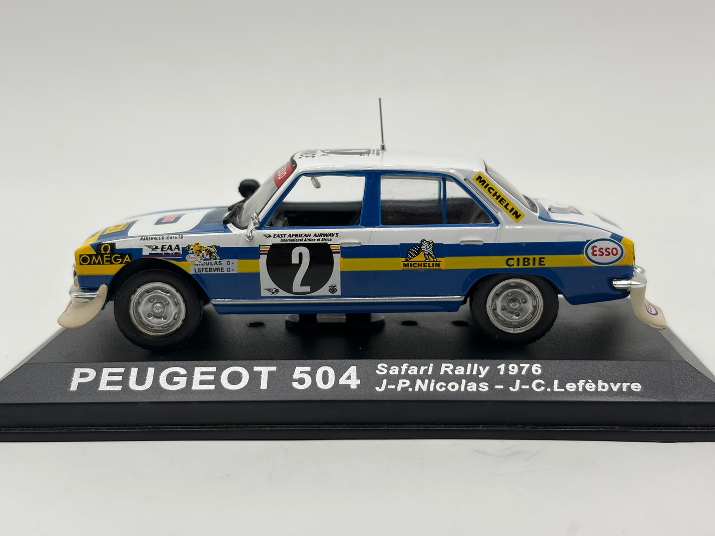 1/43 1976 Peugeot 504 - Safari Rally - Nicolas / Lefebvre | Model Rally Car