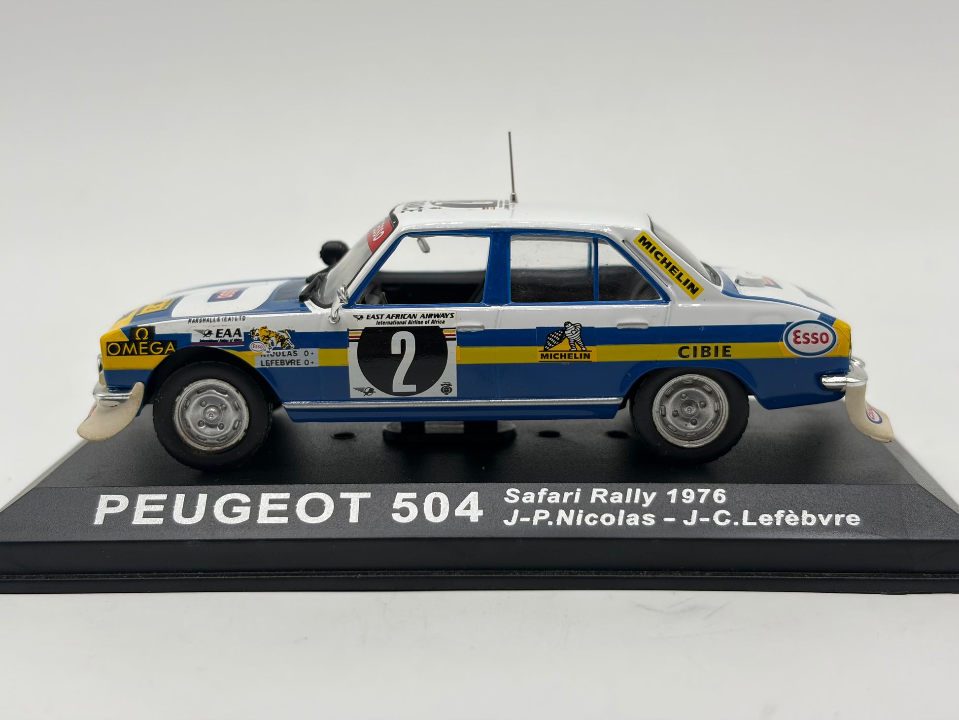 1/43 1976 Peugeot 504 - Safari Rally - Nicolas / Lefebvre | Model Rally Car