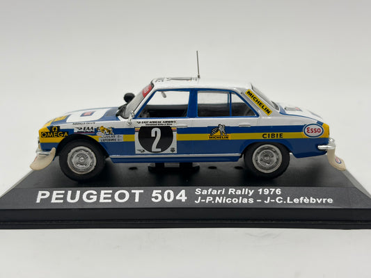 1/43 1976 Peugeot 504 - Safari Rally - Nicolas / Lefebvre | Model Rally Car