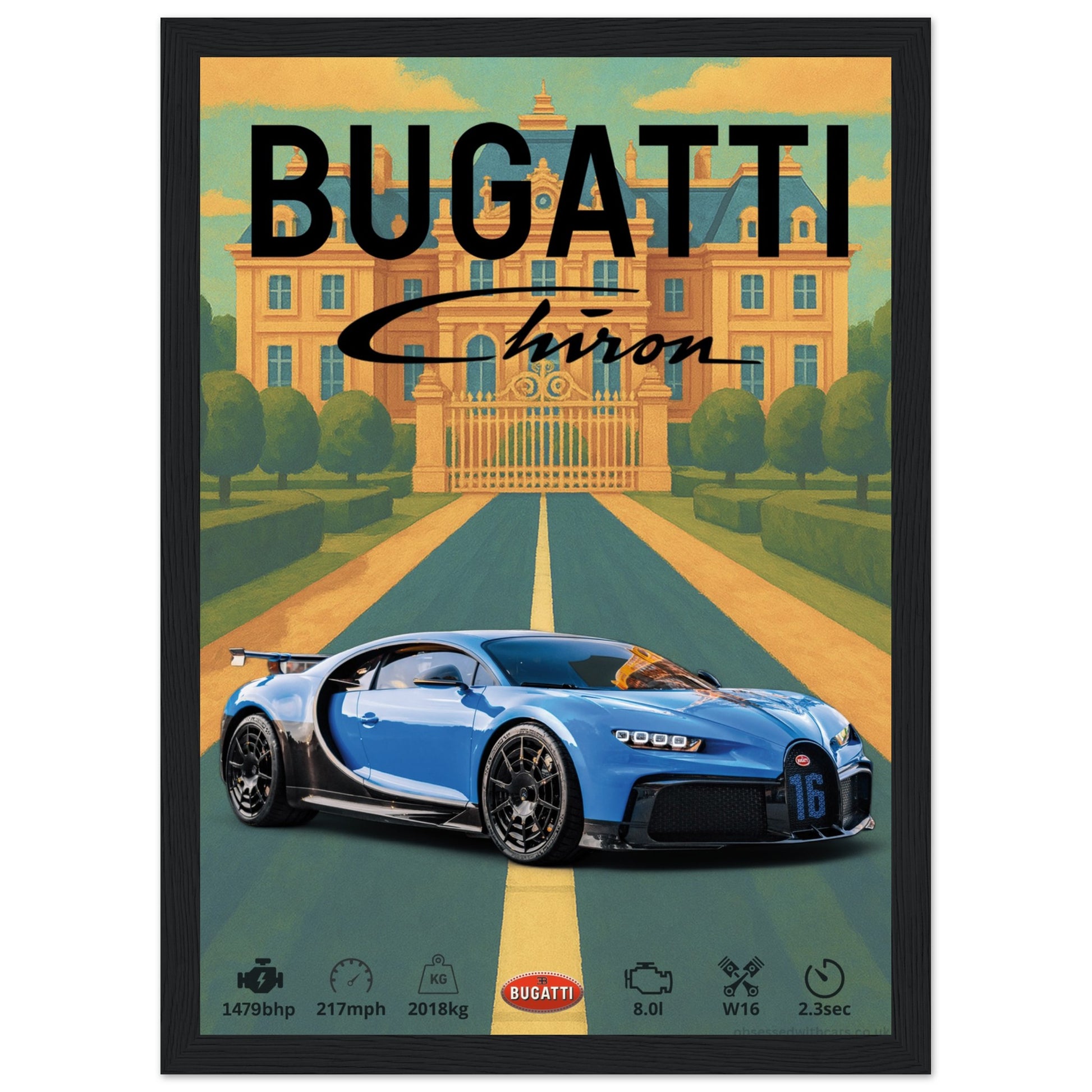 Bugatti Chiron Pur Sport Poster - Abstract Collection