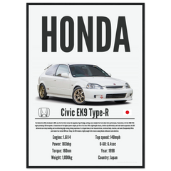 141 Honda Civic EK9 Type R Poster - Precision Collection
