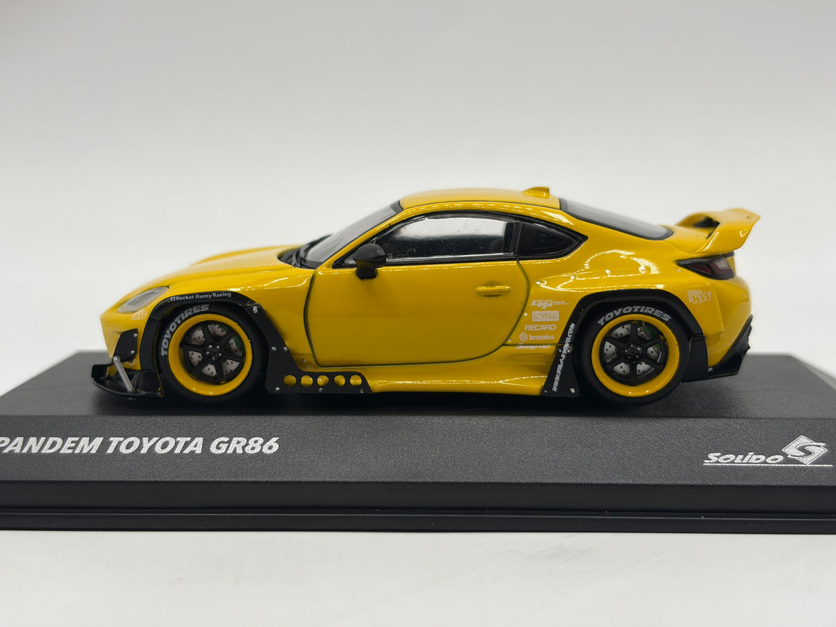 1/43 2022 Pandem Toyota GR86  Rocket Bunny - Yellow - Solido