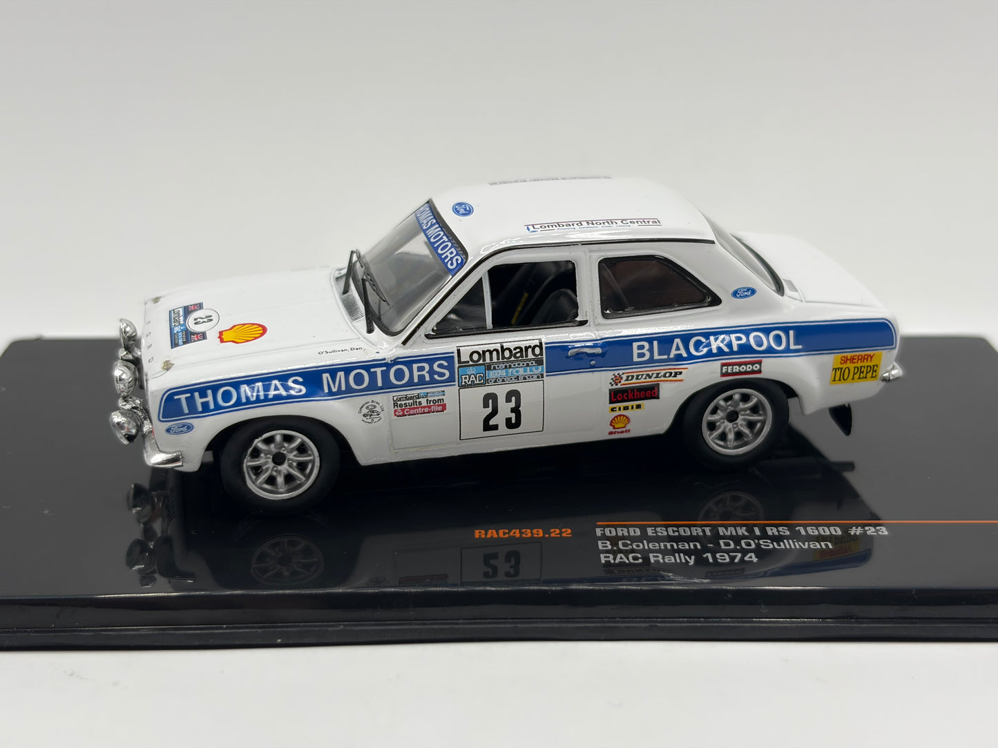 1/43 1974 Ford Escort MK1 RS1600 - RAC Rally - Coleman / O’Sullivan | Rally Model Car
