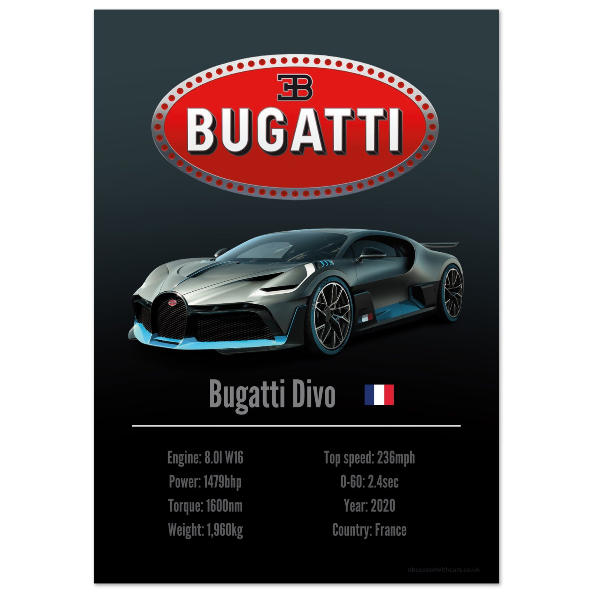 Bugatti Divo Poster - Accent Collection