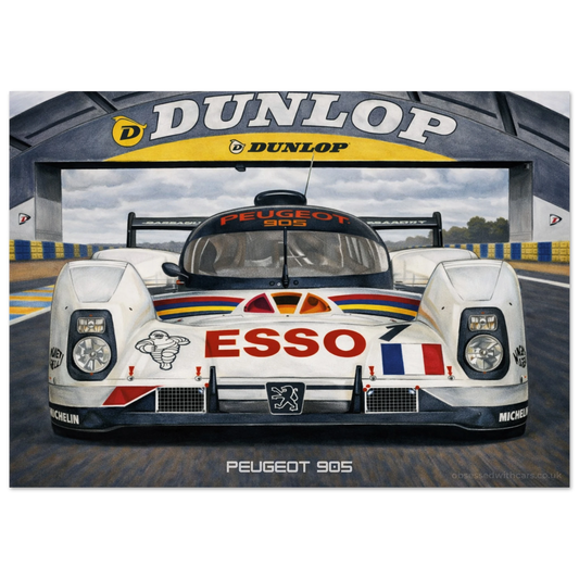 Peugeot 905 Poster - Le Mans Legends Collection