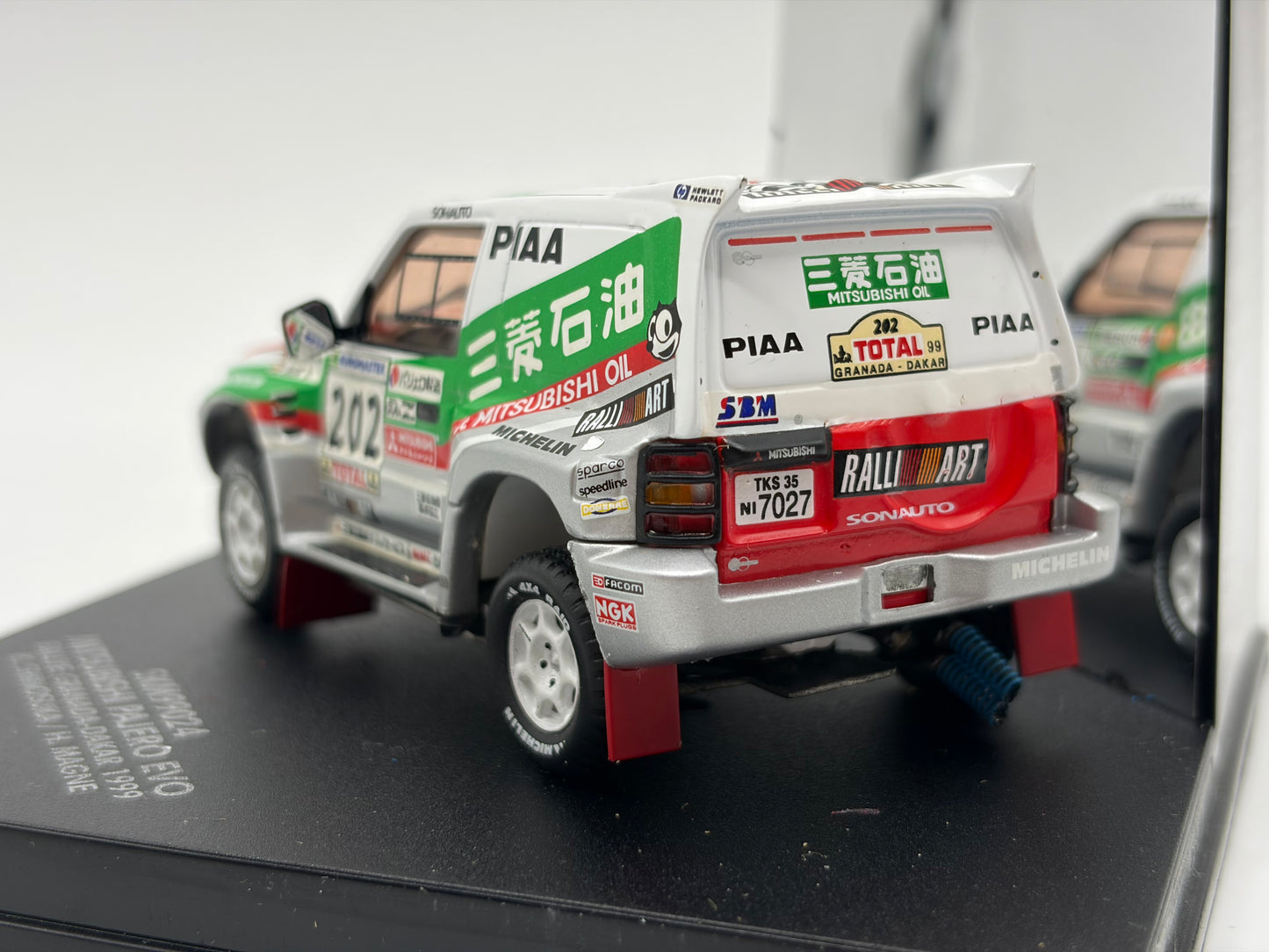 1/43 1999 Mitsubishi Pajero Evo - Granada-Dakar Rally - Shinozuka / Magne | Model Rally Car