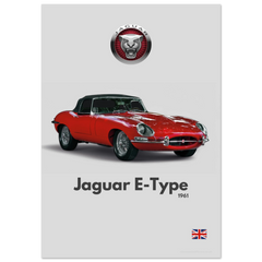 410 Jaguar E-Type Poster - Minimalist Collection