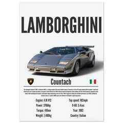 350 Lamborghini Countach Poster - Precision Collection