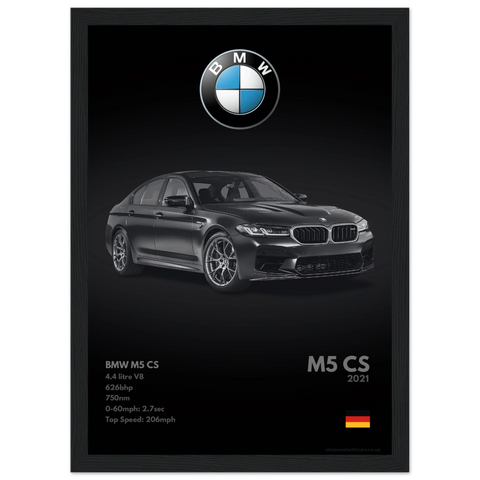 049 BMW M5 CS Poster - Monochrome Collection